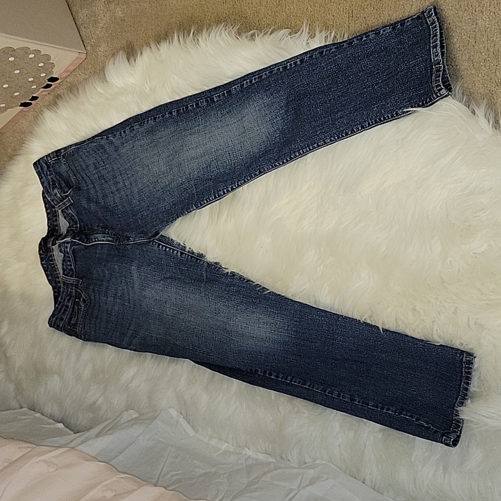 Levi's Mid Rise Skinny stretch denim blue jeans classic 5 pocket size 16 S /C…